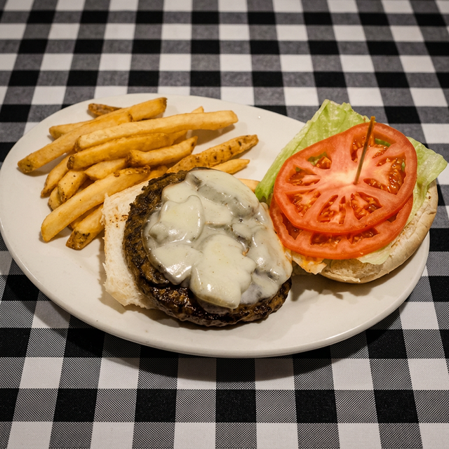 Mushroom Provolone Burger.